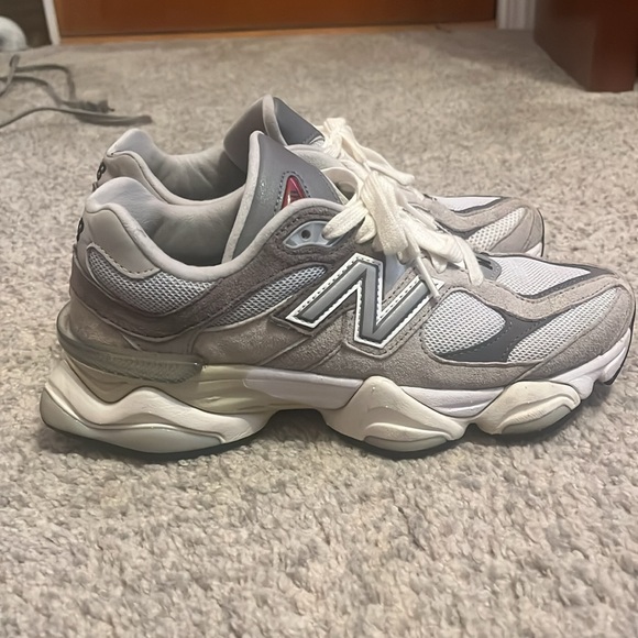 New Balance Gray and White Athletic Shoes - Picture 3 of 4